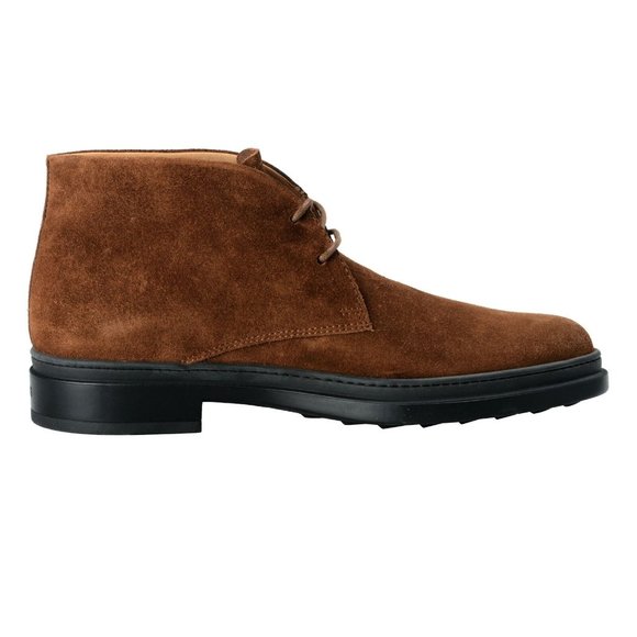 Tod\'s Mens Suede Brown Polacco Lace Up Ankle Boots main image 4